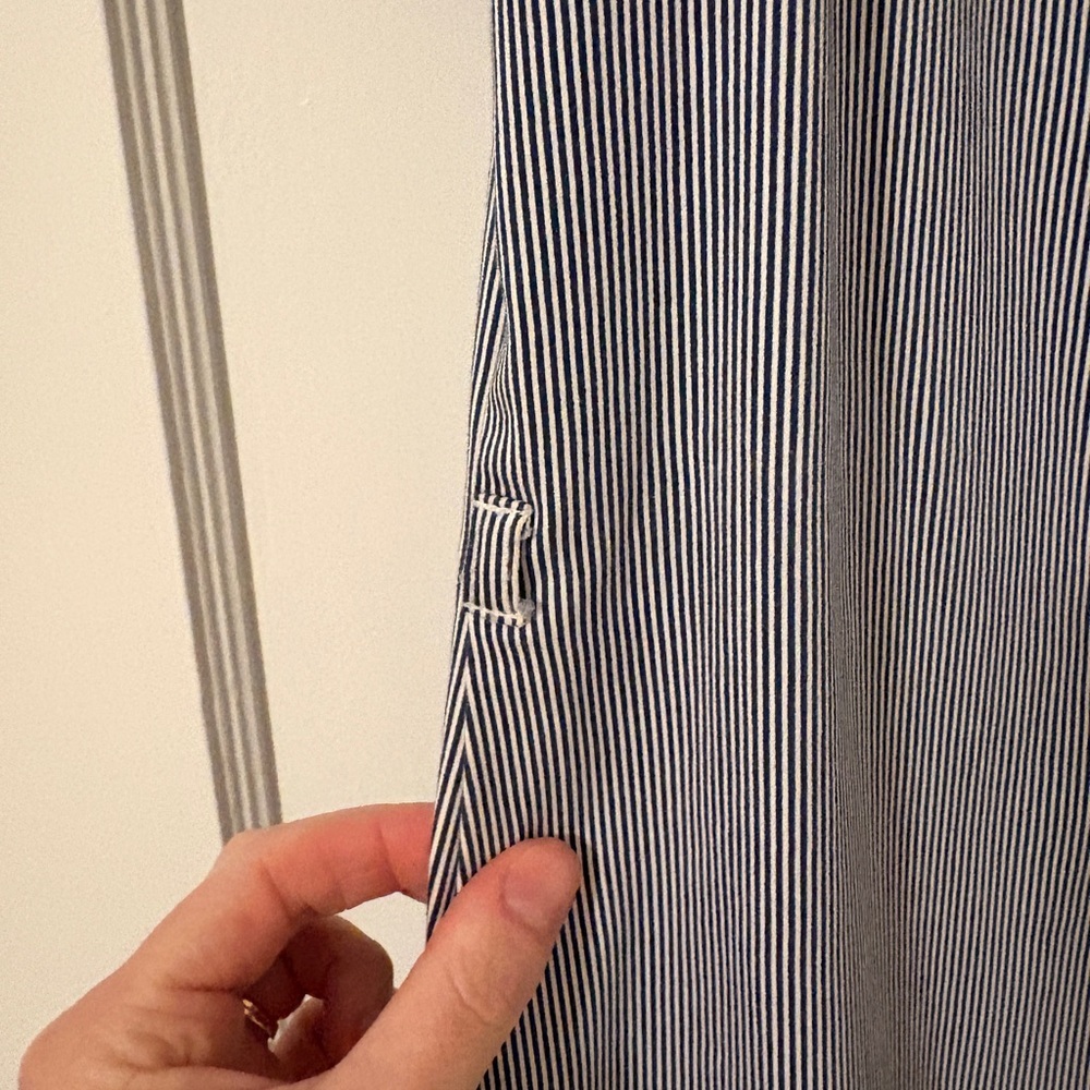 Delmod Vintage 1950’s-1970’s Pinstriped Shirt Dress - Picture 4 of 5